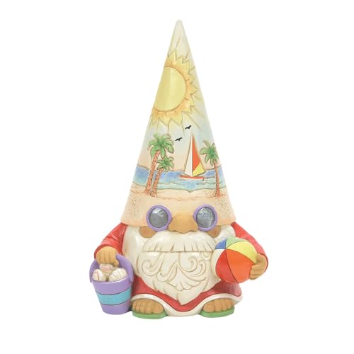 エネスコ Enesco 置物 インテリア 海外モデル アメリカ Enesco Jim Shore Heartwood Creek Four Seasons Time for a Shell-ebration Coastal Gnome with Sunset and Beachball Figurine, 7.09 Inches, Stone Resinエネスコ Enesco 置物 インテリア 海外モデル アメリカ