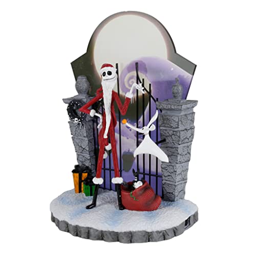 エネスコ Enesco 置物 インテリア 海外モデル アメリカ Enesco Disney Showcase The Nightmare Before Christmas Santa Jack with Gate Scene Lit Figurine, 10 Inch, Multicolorエネスコ Enesco 置物 インテリア 海外モデル アメリカ