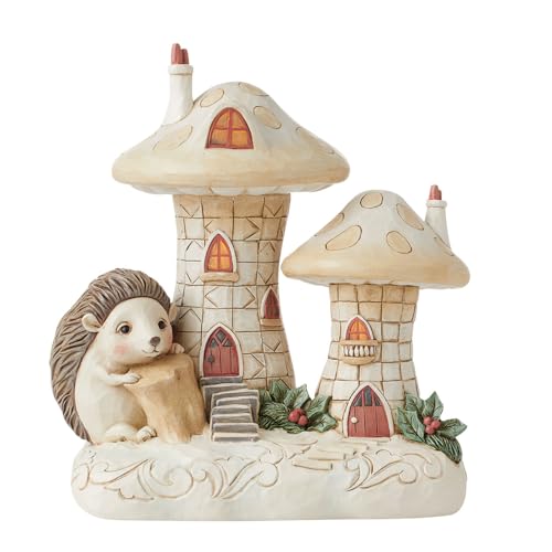 エネスコ Enesco 置物 インテリア 海外モデル アメリカ Enesco Jim Shore Heartwood Creek Four Seasons White Woodland Holiday Wishes from Our Home to Yours Gnome Mushroom House Cluster Lights Up Figurineエネスコ Enesco 置物 インテリア 海外モデル アメリカ