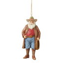 エネスコ Enesco 置物 インテリア 海外モデル アメリカ Enesco Jim Shore Heartwood Creek Western Santa in Cowboy Hat Hanging Ornament, 4.72 Inch, Multicolorエネスコ Enesco 置物 インテリア 海外モデル アメリカ
