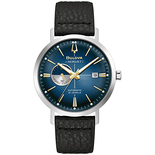 腕時計 ブローバ メンズ Bulova Men's Vintage Aerojet 4-Hand Automatic Watch, Open Aperture, Hack Feature, 24 Hour Time, Calendar Date, Double Curved Mineral Crystal, Luminous Hands, 41mm腕時計 ブローバ メンズ