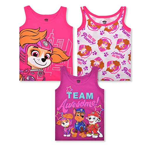 Tシャツ キャラクター ファッション トップス 海外モデル Nickelodeon Paw Patrol Girls’ 3 Pack Tank Top for Toddler and Little Kids Pink/Purple/WhiteTシャツ キャラクター ファッション トップス 海外モデル