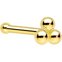 ボディキャンディー ピアス アメリカ 日本未発売 ブランド Body Candy Womens 20G 14K Yellow Gold Nose Ring Tri Nose Stud Nose Bone Body Piercing Jewelry 3/4"ボディキャンディー ピアス アメリカ 日本未発売 ブランド