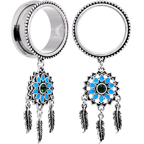 楽天angelicaボディキャンディー ピアス アメリカ 日本未発売 ブランド Body Candy 2Pc Steel 25mm Double Flare Screw Fit Tunnel Plug Feather Dreamcatcher Ear Plug Gauges Set of 2ボディキャンディー ピアス アメリカ 日本未発売 ブランド