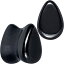 ボディキャンディー ピアス アメリカ 日本未発売 ブランド Body Candy 2G Womens 2PC Solid Black Hematite Stone Drop Saddle Plugs Double Flare Plug Ear Plug Gaugesボディキャンディー ピアス アメリカ 日本未発売 ブランド