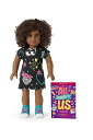 アメリカンガールドール 赤ちゃん おままごと ベビー人形 American Girl Truly Me 18-inch Doll #112 with Brown Eyes, Dark-Brown Hair, Deep Skin, Black T-shirt Dress, For Ages 6+アメリカンガールドール 赤ちゃん おままごと ベビー人形