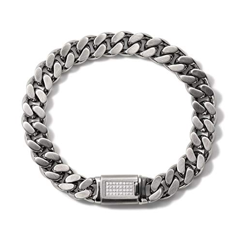 楽天angelica腕時計 ブローバ メンズ Bulova Men's Classic Stainless Steel Chain Link Bracelet with Diamond Accented Clasp, Size: Medium, Style: J96B031M腕時計 ブローバ メンズ