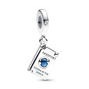 パンドラ ブレスレット チャーム アクセサリー ブランド Pandora Openable Passport Dangle Charm - Bracelet Charm Moments Bracelets - Great Gift for Her - Sterling Silver & Enamel with Blue Cubic Zirconパンドラ ブレスレット チャーム アクセサリー ブランド