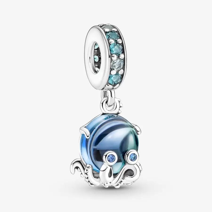 ѥɥ ֥쥹å 㡼 ꡼ ֥ Pandora Murano Glass Cute Octopus Dangle Charm Bracelet Charm Moments Bracelets - Stunning Women's Jewelry - Gift for Women - Made with Sterlingѥɥ ֥쥹å 㡼 ꡼ ֥