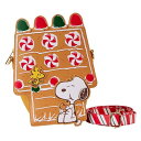 ラウンジフライ アメリカ 日本未発売 バッグ コラボ Loungefly Peanuts Snoopy Gingerbread House Scented Faux Leather Crossbody Bagラウンジフライ アメリカ 日本未発売 バッグ コラボ