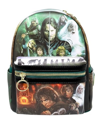 楽天angelicaラウンジフライ アメリカ 日本未発売 バッグ コラボ Loungefly Lord of the Rings LOTR Movie Collage Womens Double Strap Shoulder Bag Purseラウンジフライ アメリカ 日本未発売 バッグ コラボ