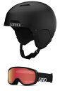 Xm[{[h EB^[X|[c COf [bpf AJf Giro Ledge Combo Pack Ski Helmet - Snowboarding Helmet with Matching Goggles Matte Black/Black WordmXm[{[h EB^[X|[c COf [bpf AJf