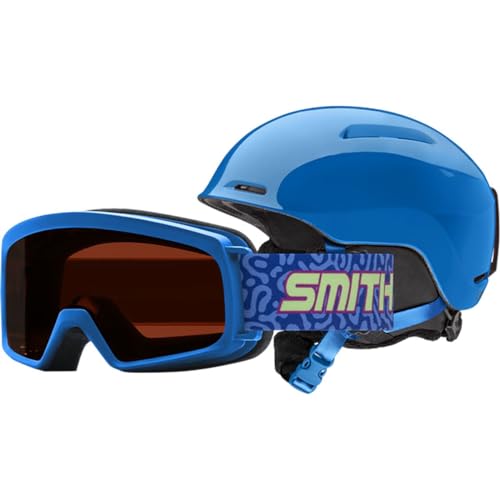 スノーボード ウィンタースポーツ 海外モデル ヨーロッパモデル アメリカモデル SMITH Youth Unisex Glide Jr. MIPS Snow Helmet Rascal Snow Goggle Set - Cobalt Youth X-Smallスノーボード ウィンタースポーツ 海外モデル ヨーロッパモデル アメリカモデル