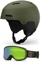 Xm[{[h EB^[X|[c COf [bpf AJf Giro Ledge Combo Pack Ski Helmet - Snowboarding Helmet with Matching Goggles Matte Trail Green/TrailXm[{[h EB^[X|[c COf [bpf AJf