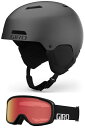 Xm[{[h EB^[X|[c COf [bpf AJf Giro Ledge MIPS Combo Pack Ski Helmet - Snowboarding Helmet with Matching Goggles Matte Graphite/RoaXm[{[h EB^[X|[c COf [bpf AJf