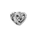 パンドラ ブレスレット チャーム アクセサリー ブランド PANDORA Sparkling Entwined Hearts Charm - Compatible with PANDORA Moments - Stunning Women's Jewelry - Made with Sterling Silver & Cubic Zirconiパンドラ ブレスレット チャーム アクセサリー ブランド