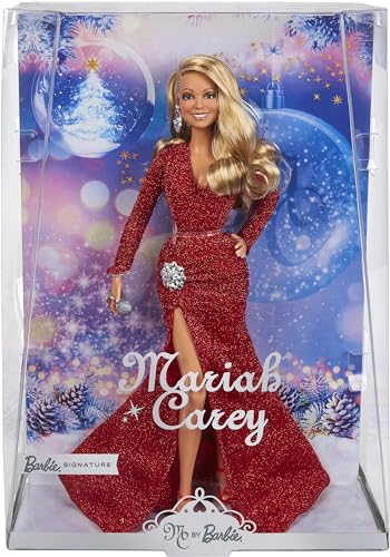バービー バービー人形 Barbie Signature Doll, Mariah Carey Holiday Collectible in Red Glitter Gown with Silvery Accessoriesバービー バービー人形