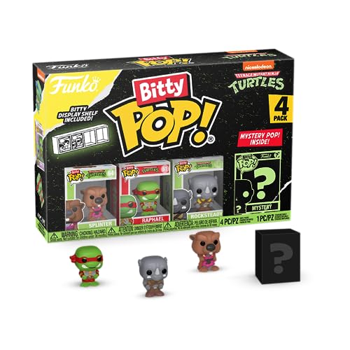 ե FUNKO ե奢 ͷ ꥫľ͢ Funko Bitty Pop! Teenage Mutant Ninja Turtles Mini Collectible Toys 4-Pack - Splinter, Raphael, Rocksteady &Mystery Chase Figure (Styles May Vary)ե FUNKO ե奢 ͷ ꥫľ͢