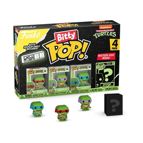 ファンコ FUNKO フィギュア 人形 アメリカ直輸入 Funko Bitty Pop Teenage Mutant Ninja Turtles Mini Collectible Toys 4-Pack - 8-Bit Raphael, 8-Bit Donatello, 8-Bit Leonardo Mystery Chase Figure (Styles Mayファンコ FUNKO フィギュア 人形 アメリカ直輸入