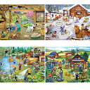 ジグソーパズル 海外製 アメリカ Bits and Pieces ? 4-in-1 Multi-Pack 300 Piece Jigsaw Puzzles fo...