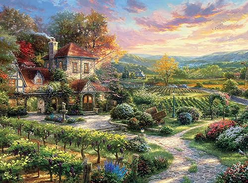 ジグソーパズル 海外製 アメリカ Ceaco - Silver Select - Thomas Kinkade - Wine Country Living - 1000 Piece Jigsaw Puzzle for Adults Challenging Puzzle Perfect for Game Nightsジグソ…