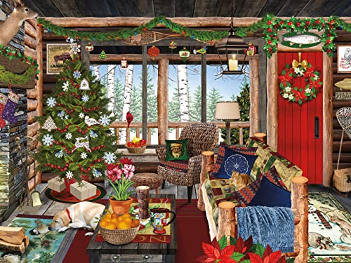ѥ  ꥫ Ceaco - Tracy Flickinger - Christmas Lodge - 300 Piece Jigsaw Puzzleѥ  ꥫ