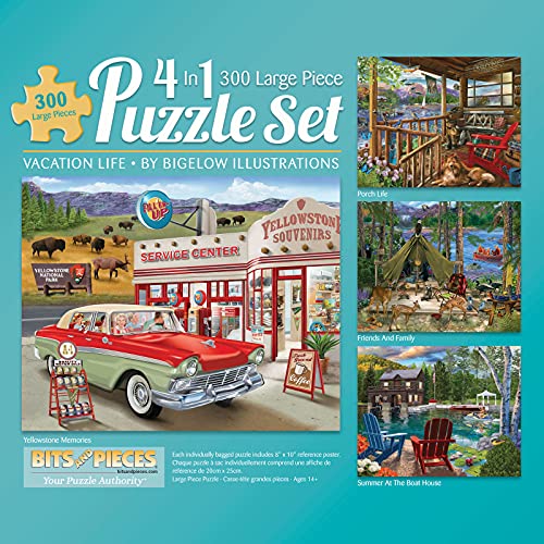 ѥ  ꥫ Bits and Pieces ? 4-in-1 Multi-Pack - 300 Piece Jigsaw Puzzles for Adults ? Large pc Puzzle Set Bundle by Bigelow Illustrations -16