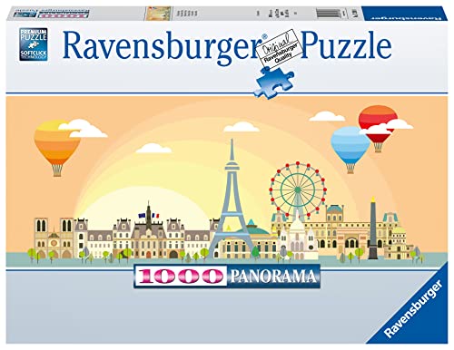ジグソーパズル 海外製 アメリカ Ravensburger - 1000 Piece Jigsaw Puzzle - A Day in Paris (Panorama) - Adults and Children from 14 Years Old Puzzle - 17393ジグソーパズル 海外製 アメリカ