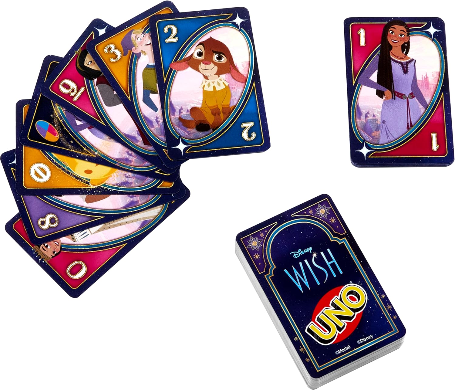 ボードゲーム 英語 アメリカ 海外ゲーム Mattel Games UNO Disney Wish Card Game for Kids, Family Night & Adults with Characters from The Movie & Special Rule, 2 to 10 Playersボードゲーム 英語 アメリカ 海外ゲーム 3