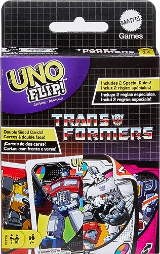 ボードゲーム 英語 アメリカ 海外ゲーム Mattel Games UNO Flip Transformers Card Game for Kids, Adults Family with Deck Inspired by The Transformers Movies, TV Shows Comicsボードゲーム 英語 アメリカ 海外ゲーム