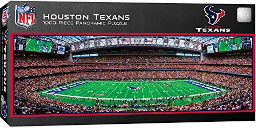 ジグソーパズル 海外製 アメリカ Master Pieces NFL Houston Texans Stadium Panoramic Jigsaw Puzzle, 1000 Pieces, Team Color, 13" x 39"ジグソーパズル 海外製 アメリカ