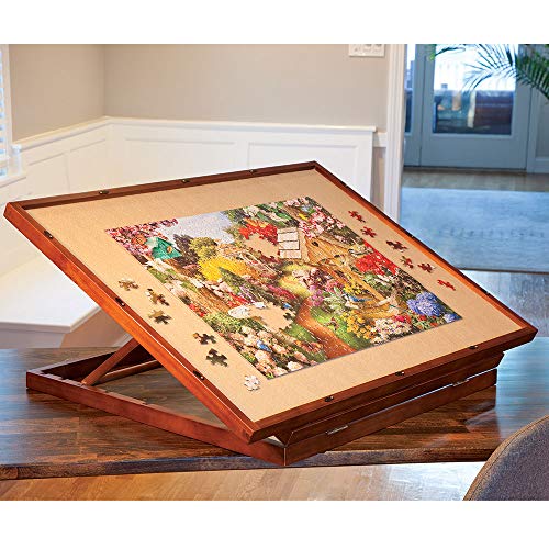 ѥ  ꥫ Bits and Pieces - Deluxe Swivel Puzzle Easel Board - Jigsaw Table Accessory - Non-Slip Felt Work Surface with Coverѥ  ꥫ