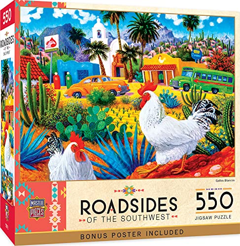 ジグソーパズル 海外製 アメリカ MasterPieces 550 Piece Jigsaw Puzzle for Adults, Family, Or Kids - Gallos Blancos - 18"x24"ジグソーパズル 海外製 アメリカ