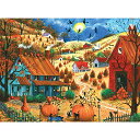 ジグソーパズル 海外製 アメリカ Bits and Pieces - 1000 Piece Jigsaw Puzzle for Adults 20 x 27 - The Great Pumpkin Contest Visit - 1000 pc Jigsaw Fall Autumn Country Farm Halloween Witch Moon by Artist Mary Ann Vesseyジグソーパズル 海外製 アメリカ