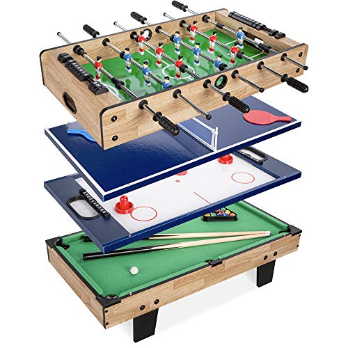 ボードゲーム 英語 アメリカ 海外ゲーム Best Choice Products 4-in-1 Multi Game Table, Childrens Combination Arcade Set for Home, Play Room, Rec Room w/Pool Billiards, Air Hockey, Foosball and Table Tennis - Naturalボードゲーム 英語 アメリカ 海外ゲーム