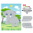 ボードゲーム 英語 アメリカ 海外ゲーム JOYIN Pin The Nose on The Elephant Game, 24 Pcs 21'' x 28''...
