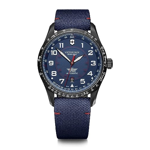 ビクトリノックス 腕時計 ビクトリノックス スイス レディース，ウィメンズ Victorinox Airboss Mechanical Watch with Blue Dial and Blue Nylon Strap腕時計 ビクトリノックス スイス レディース，ウィメンズ