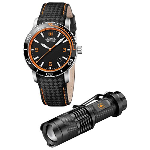 ウェンガー 腕時計（メンズ） 腕時計 ウェンガー スイス メンズ 腕時計 Wenger Roadster Mens Watch/LED Flashlight Set腕時計 ウェンガー スイス メンズ 腕時計