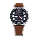 ビクトリノックス ビジネス腕時計 メンズ 腕時計 ビクトリノックス スイス メンズ Victorinox FieldForce Chrono Men's Brown Watch 241854, Brown/Blue, Strip腕時計 ビクトリノックス スイス メンズ