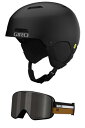 Xm[{[h EB^[X|[c COf [bpf AJf Giro Ledge MIPS Asian Fit Combo Pack Ski Helmet - Snowboarding Helmet with Matching Goggles Matte BlXm[{[h EB^[X|[c COf [bpf AJf