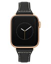 rv ANC fB[X Anne Klein Leather Replacement Band for Apple Watch Secure, Adjustable, Apple Watch Band Replacement, Fits Most Wrists (42/44/45mm, Black),WK-1007RGBKrv ANC fB[X