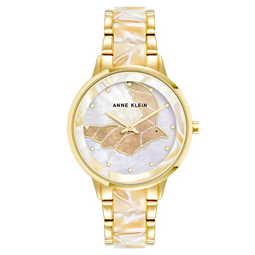 腕時計 アンクライン レディース Anne Klein Women's Resin Bracelet Watch, AK/4006,Ivory/Gold腕時計..