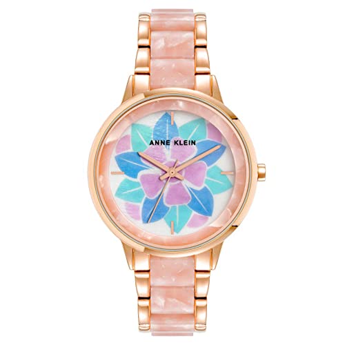 腕時計 アンクライン レディース Anne Klein Women's Resin Bracelet Watch, AK/4006,Pink/Rose Gold腕..