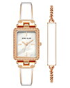 腕時計 アンクライン レディース Anne Klein Women's Premium Crystal Accented Bangle Watch and Bracelet Set, AK/3898腕時計 アンクライン レディース