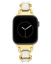 rv ANC fB[X Anne Klein Women's Enamel and Metal Link Fashion Band for Apple Watch Secure, Adjustable, Apple Watch Band Replacement, Fits Most Wristsrv ANC fB[X