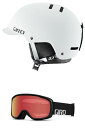 Xm[{[h EB^[X|[c COf [bpf AJf Giro Surface Combo Pack Ski Helmet - Snowboarding Helmet with Matching Goggles Matte White/Black WorXm[{[h EB^[X|[c COf [bpf AJf