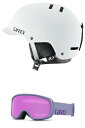 Xm[{[h EB^[X|[c COf [bpf AJf Giro Surface Combo Pack Ski Helmet - Snowboarding Helmet with Matching Goggles Matte White/Lilac WorXm[{[h EB^[X|[c COf [bpf AJf