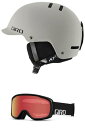 Xm[{[h EB^[X|[c COf [bpf AJf Giro Surface Combo Pack Ski Helmet - Snowboarding Helmet with Matching Goggles Matte Grey/Black WordXm[{[h EB^[X|[c COf [bpf AJf