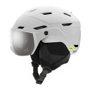 Xm[{[h EB^[X|[c COf [bpf AJf SMITH Survey MIPS Snowboard Helmet with Built in Goggle (Matte White (ChromaPop Sun Platinum Mirror)Xm[{[h EB^[X|[c COf [bpf AJf