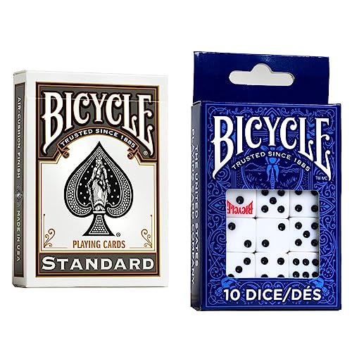 真っ黒　トランプ ボードゲーム 英語 アメリカ 海外ゲーム Bicycle Black Playing Cards, Standard Index, 1 Deck & Dice, 10 Count (Six Sided, 16 mm)ボードゲーム 英語 アメリカ 海外ゲーム